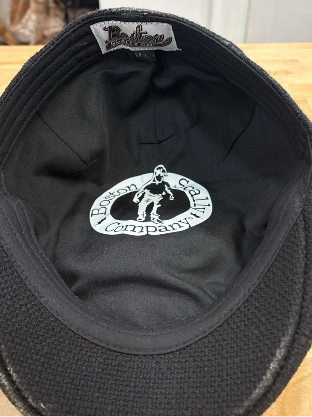 Boston Scally Cap Hat Peaky Collection Gatsby Black Size M/L newsboy pageboy